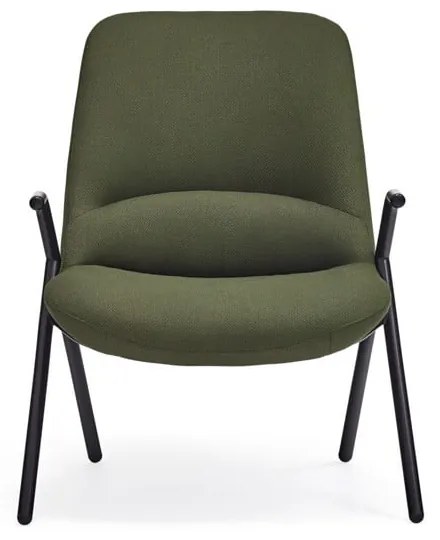 Zielony fotel Teulat Dins, wys. 90 cm