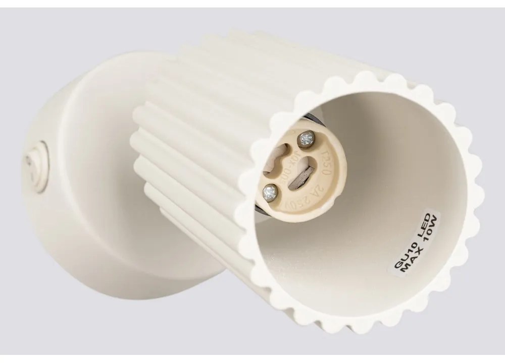 Kremowa lampa punktowa 8x16 cm Gleam – Sollux