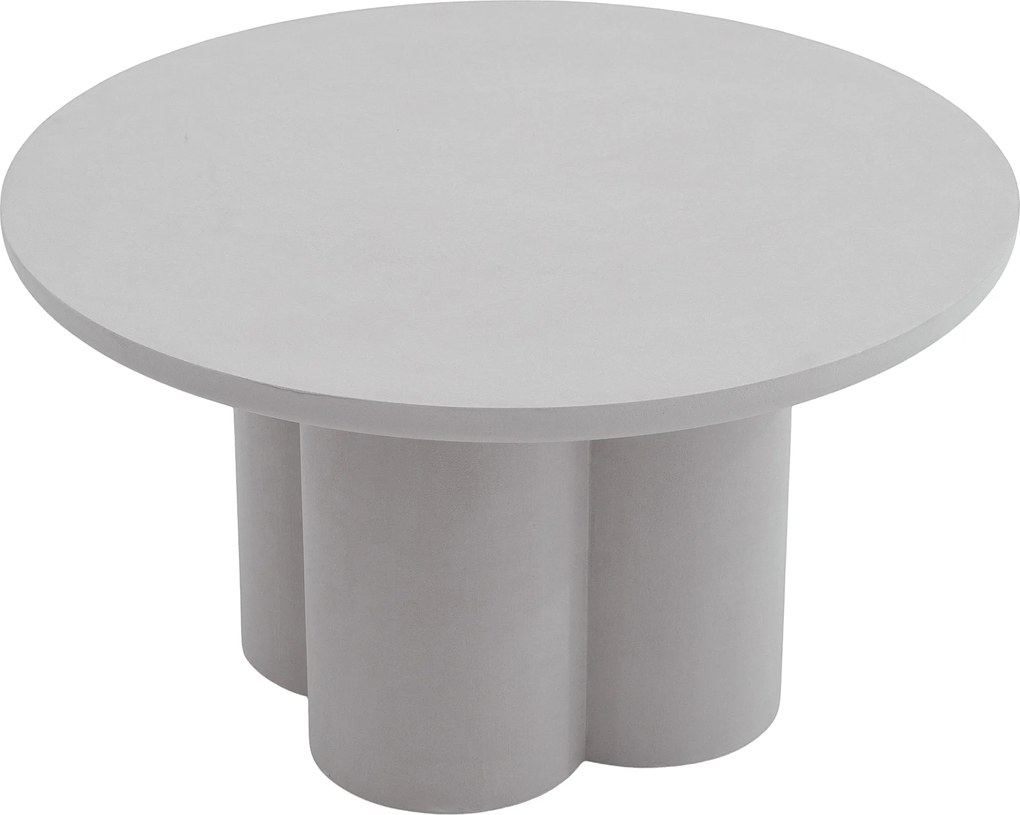 Stolik kawowy okrągły Cylindus 80 cm - jasny szary