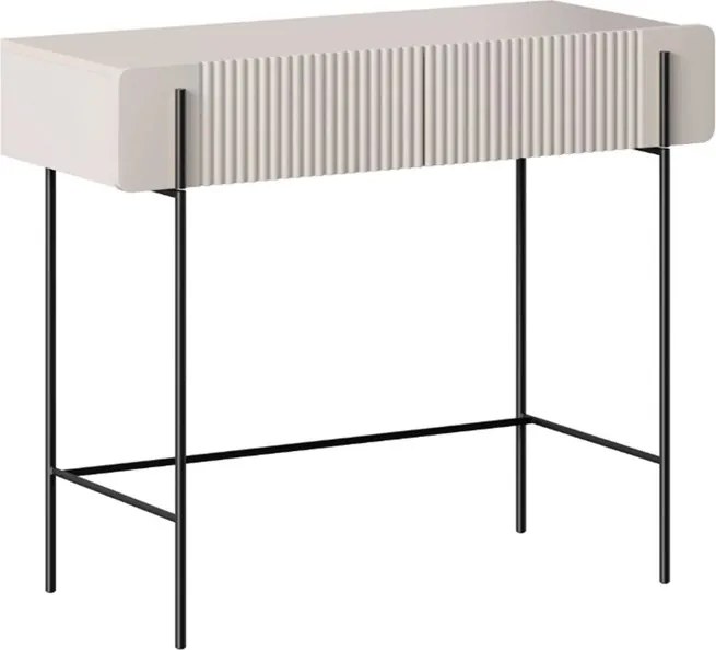 Toaletka Malmi 100 cm z szufladami - kaszmir / czarne nóżki