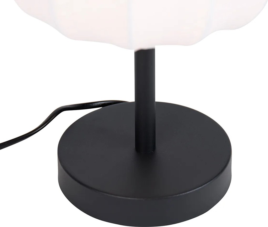 Lampa stołowa Japandi czarna z białym - Madleine