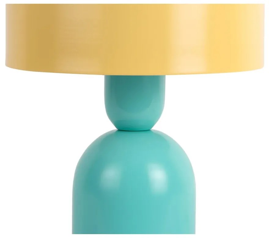 Żółta/turkusowa lampa stołowa (wysokość 24 cm) Double Funky – Leitmotiv