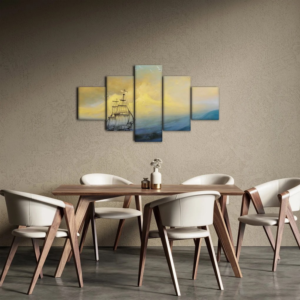 Obraz - Obraz statku ma morzu (125x70 cm)