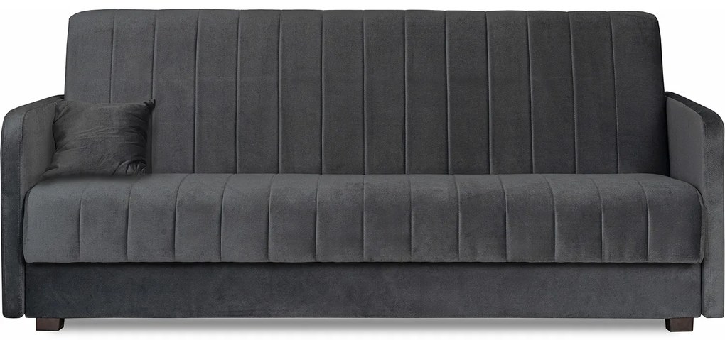 Sofa z Funkcją Spania PORTO Wersalka Rozkładana Dwuosobowa Szara Nowoczesna do Salonu