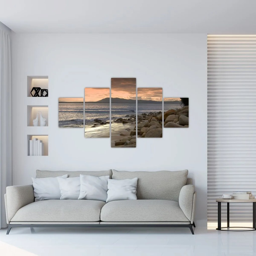 Obraz - Morze i góry (125x70 cm)