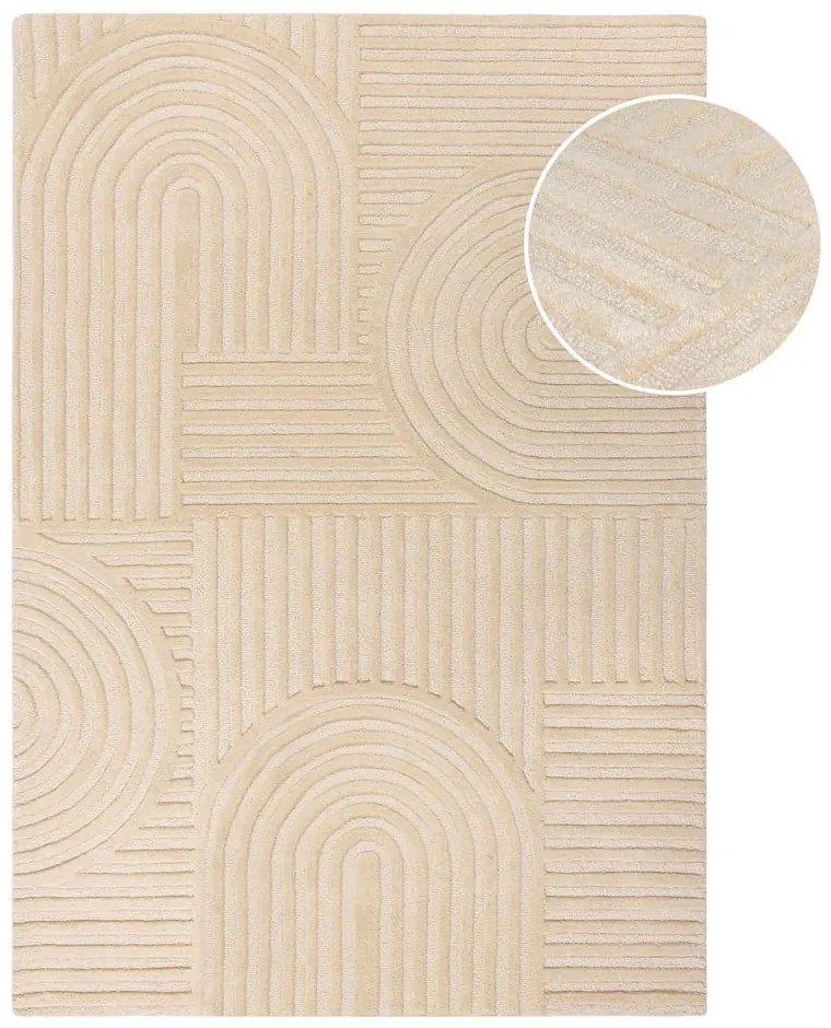 Beżowy wełniany dywan tkany ręcznie 240x340 cm Zen Garden – Flair Rugs