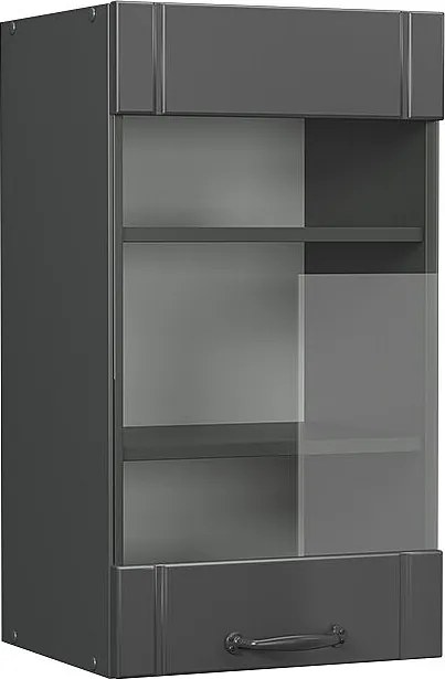 Szklana szafka kuchenna ciemnoszary 40x34.1x72 fame-line