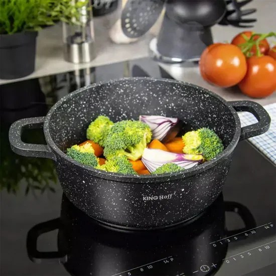 Garnek na indukcję żaroodporny z pokrywą 3,3L H4-P99