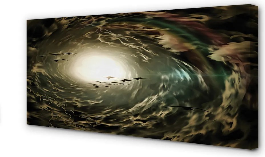 Obraz na płótnie Ptaki na Tle Chmur