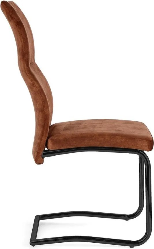 Koniakowe tapicerowane krzesło Thelma – Bizzotto