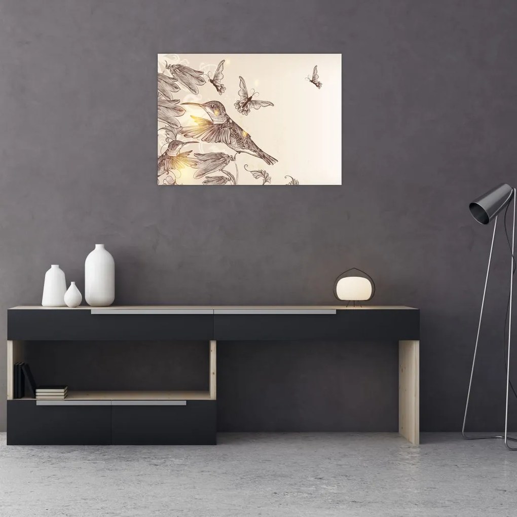Obraz - Kolibry (70x50 cm)