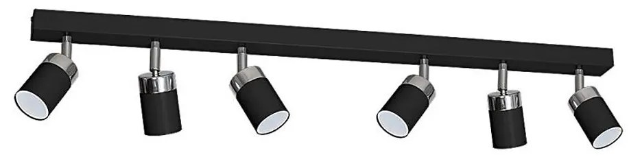 Oprawa punktowa JOKER 6xGU10/25W/230V czarny/błyszczący chrom