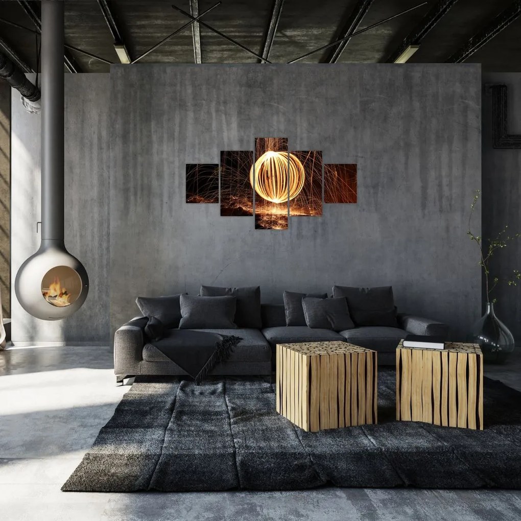 Obraz - Malowanie światłem (125x70 cm)