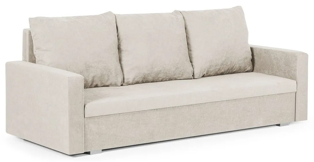 Kanapa sofa 3 os z funkcją spania DELTA Beżowy