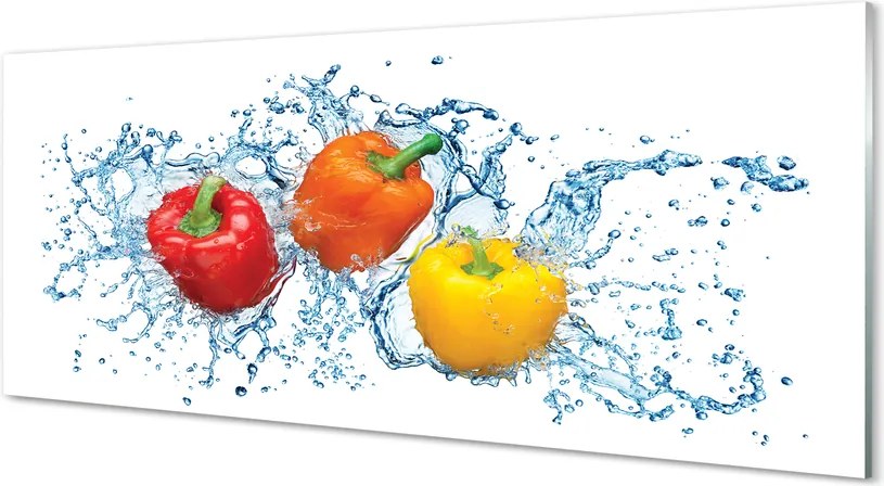 Panel nad Blat Kuchenny Kolorowe Papryki w Wodzie