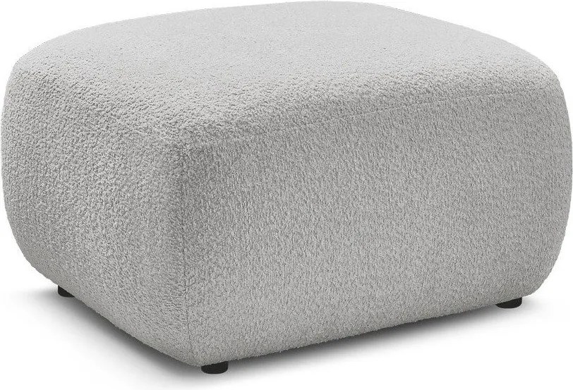 Jasnoszary podnóżek z materiału bouclé Montaigne – Bobochic Paris