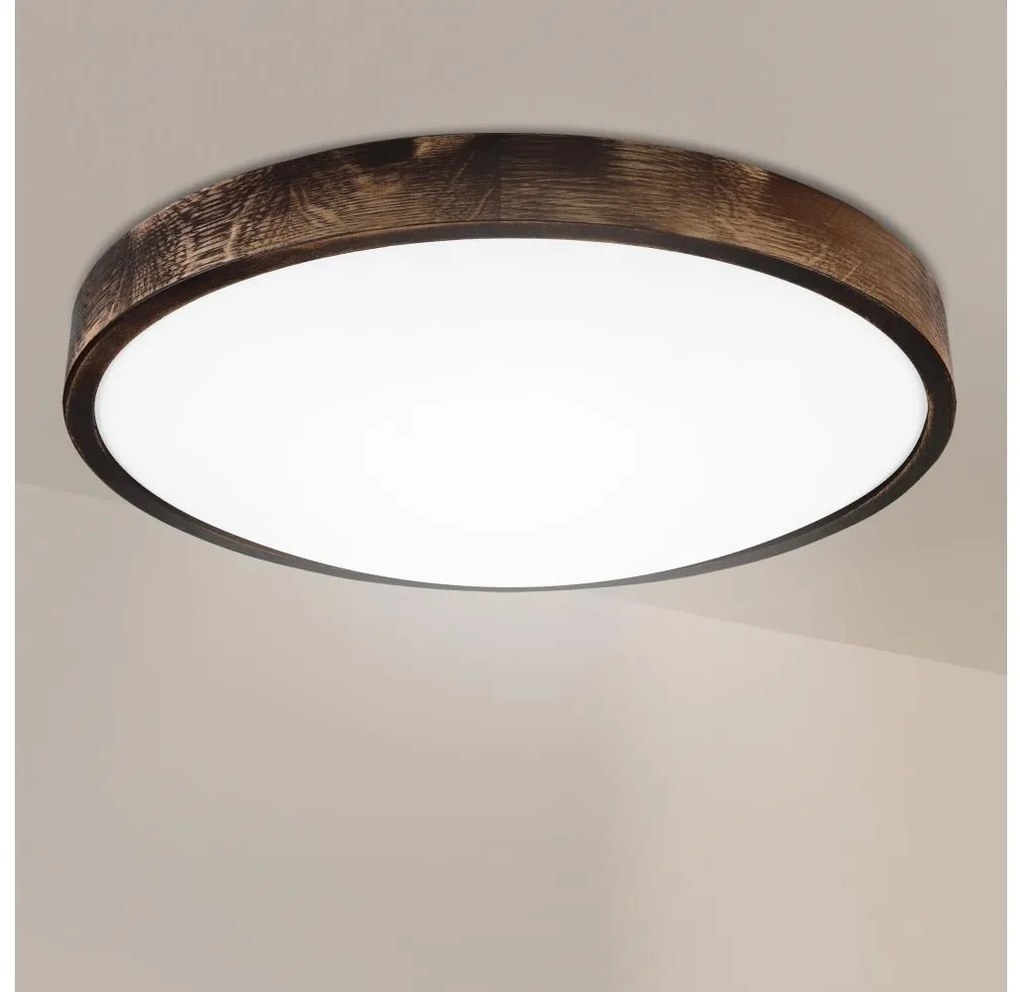 Brilagi - Lampa sufitowa CARVALHO SMOKEY 3xE27/60W/230V dąb śr. 47,5 cm