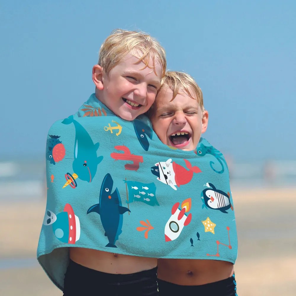 Ręcznik plażowy PLAGE niebieski