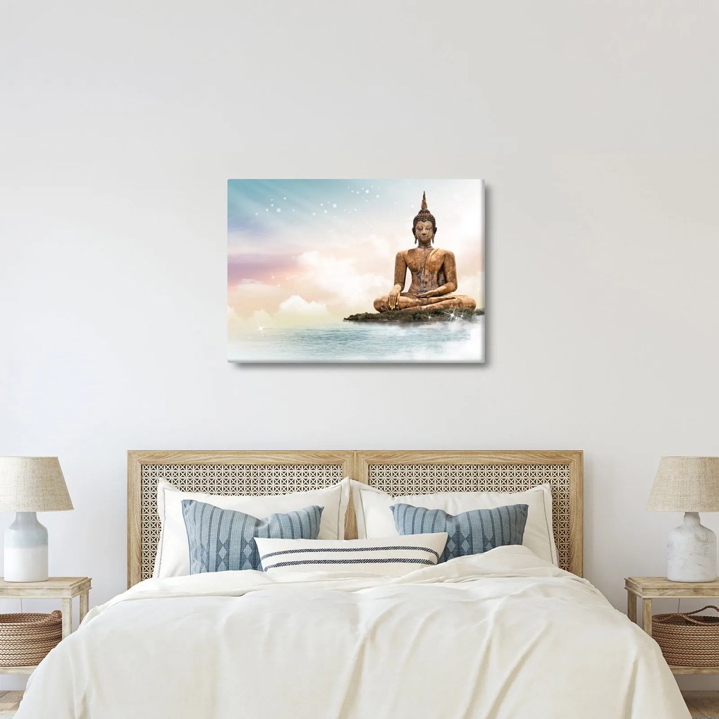 Obraz - Budda nadzorujący ziemię (70x50 cm)