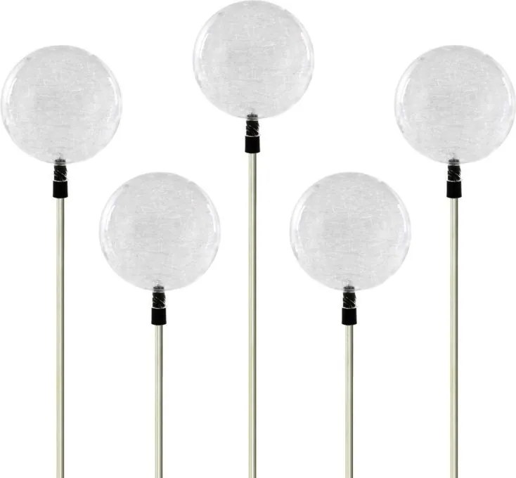 Komplet 5 x lampa ogrodowa Garth solarna LED w kształcie kuli (zmienia kolory)