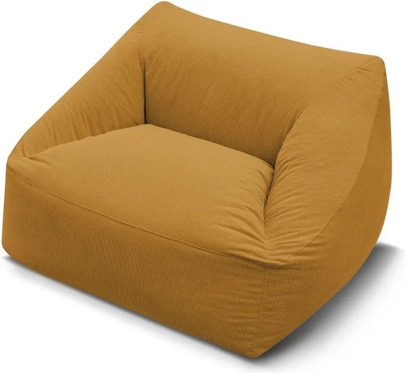 Żółty sztruksowy worek do siedzenia Lilibet – Bobochic Paris