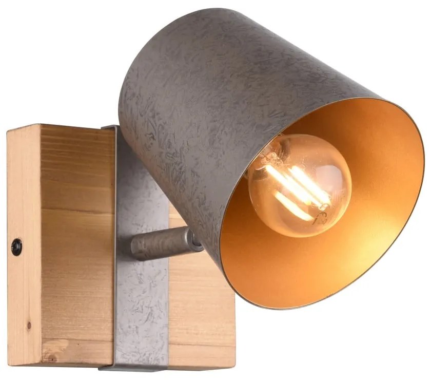 Ciemnoszaro-naturalna lampa punktowa Bell – Trio