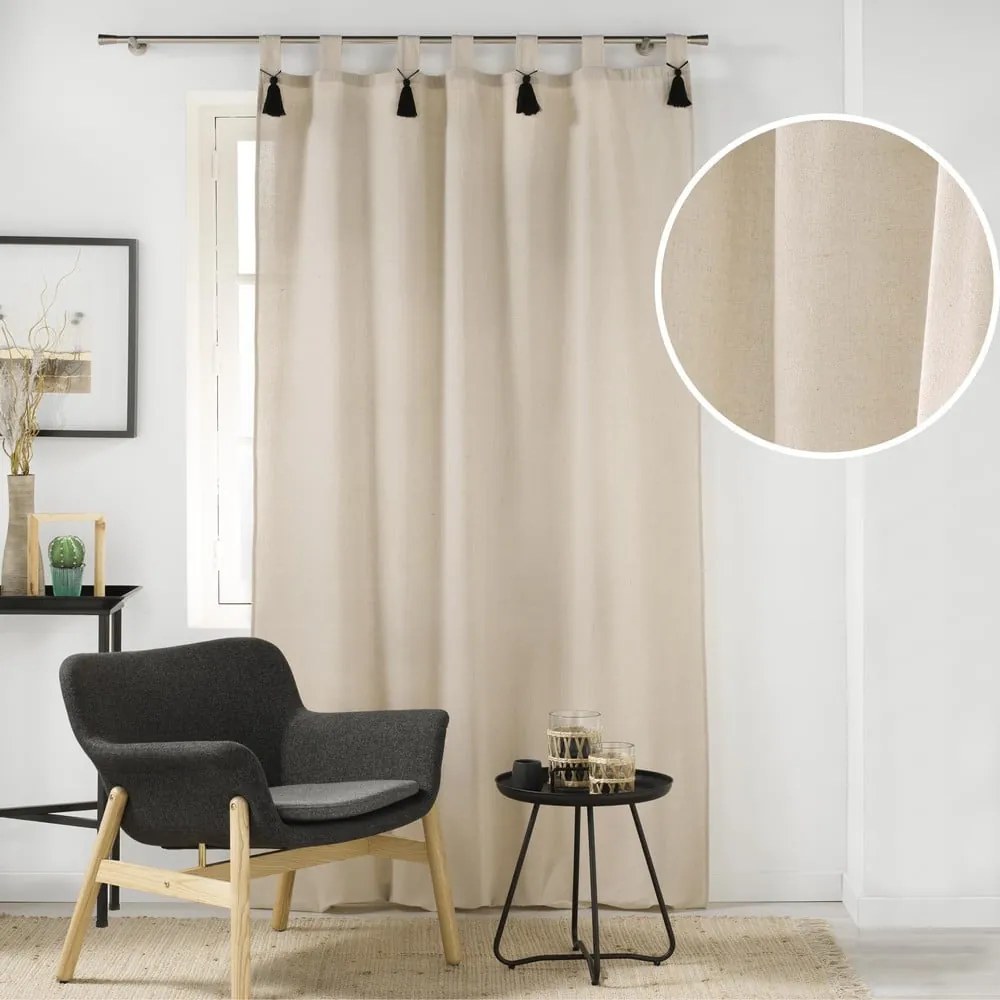 Zasłona w naturalnym kolorze 140x240 cm Cyrine – douceur d'intérieur