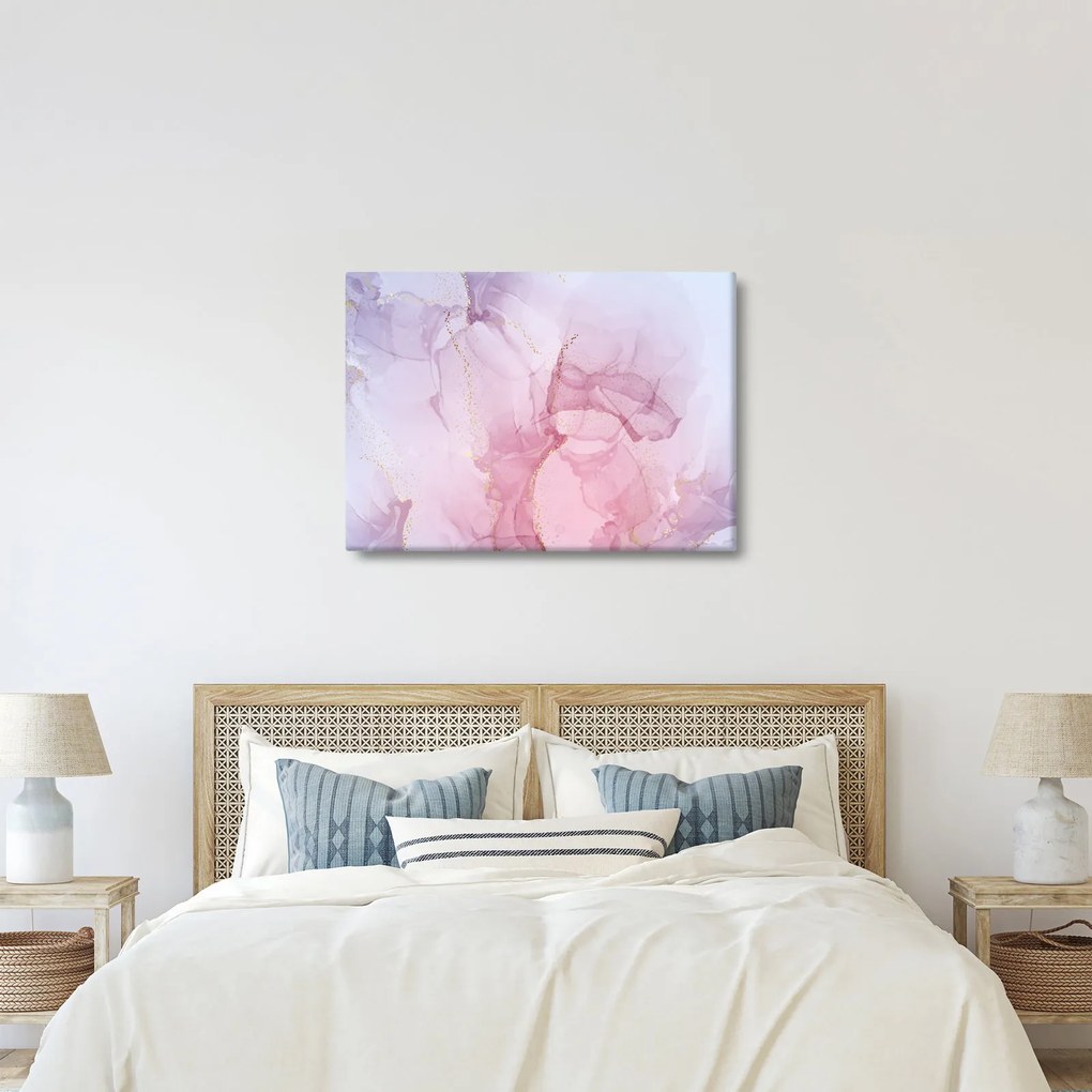 Obraz - Różowe plamy (70x50 cm)