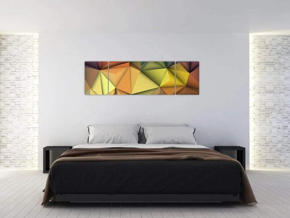 Obraz - Wielokątna abstrakcja 3D (170x50 cm)