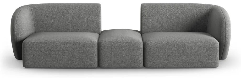 Szara sofa z tkaniny szenilowej 246 cm Paolo – Milo Casa