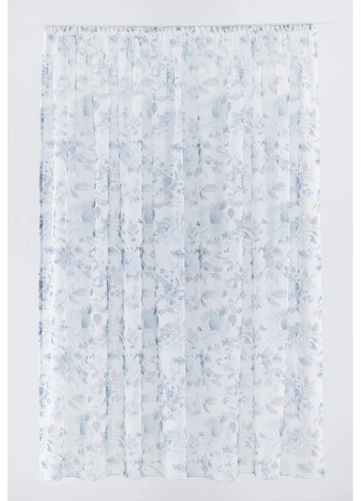 Biało-niebieska firanka 300x260 cm Elsa – Mendola Fabrics