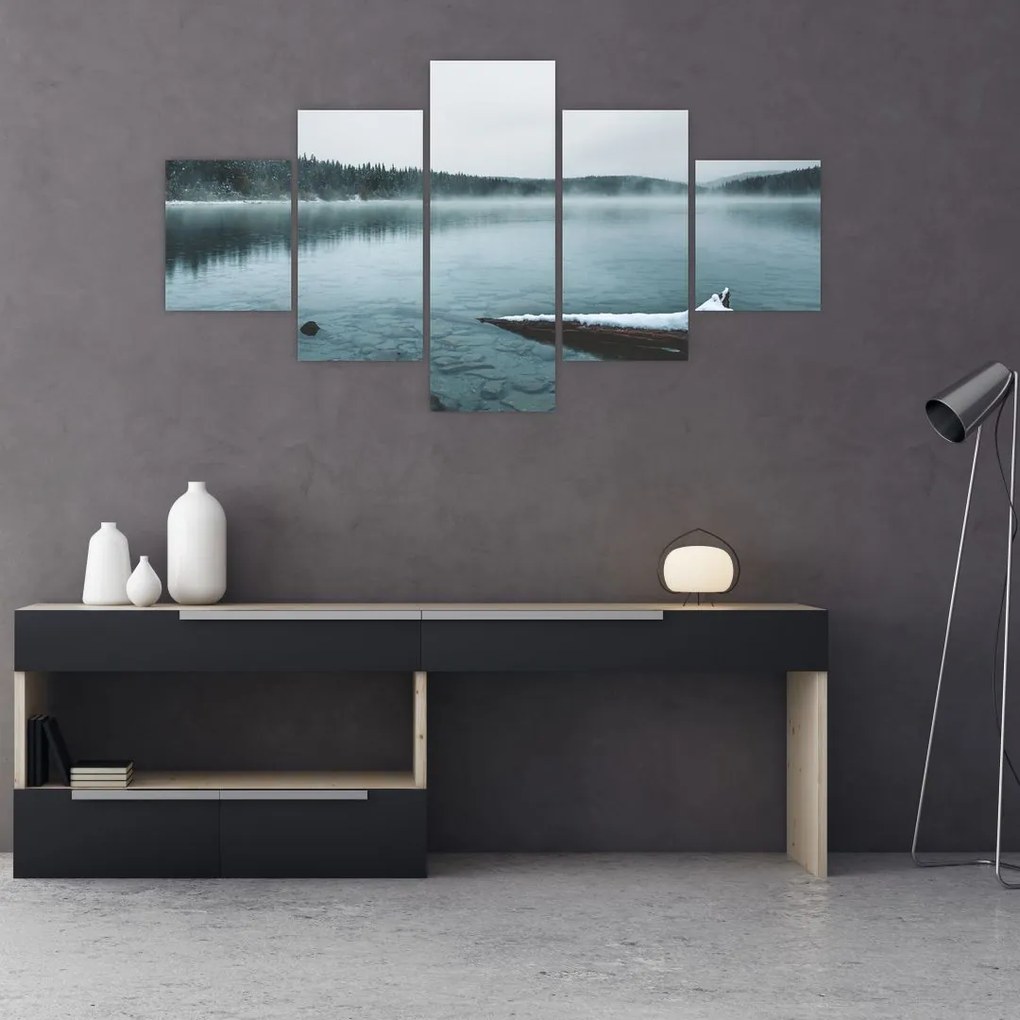 Obraz - lodowe nordyckie jezioro (125x70 cm)