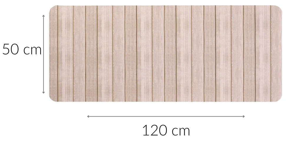 Podłużna mata łazienkowa ze wzorem, 50 x 120 cm