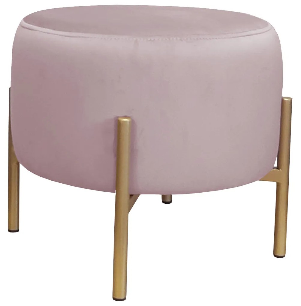 Pufa OLA LOFT ławka podnóżek metal złota MG55