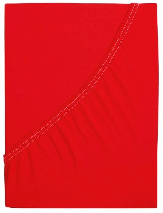 PrzytulneMieszkanie.pl Jersey prześcieradło do dziecięcego łóżeczka EXCLUSIVE 70x140 cm czerwone