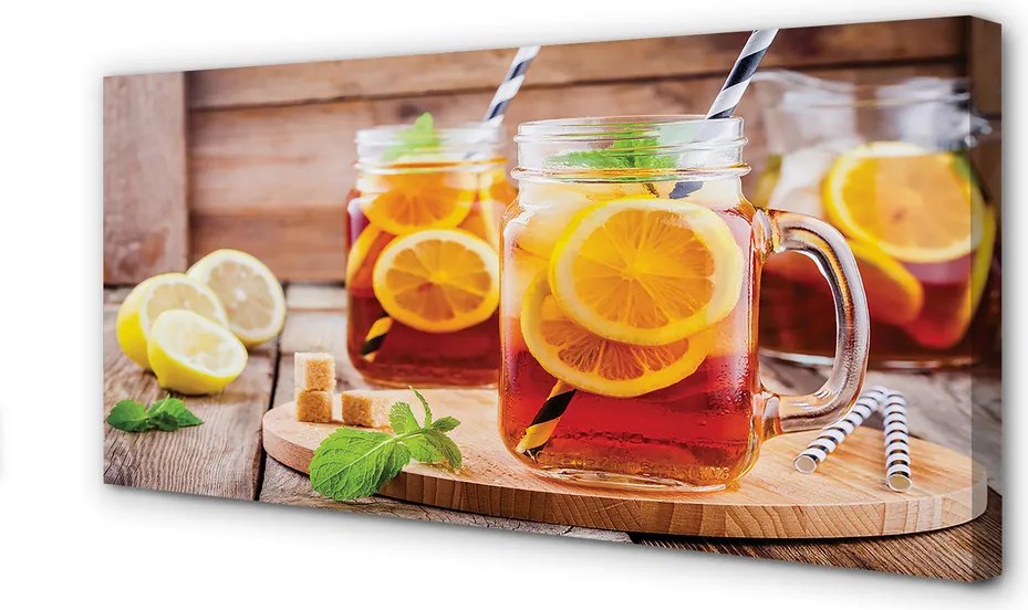 Zdjęcie na płótnie Orzeźwiająca Herbata Mrożona