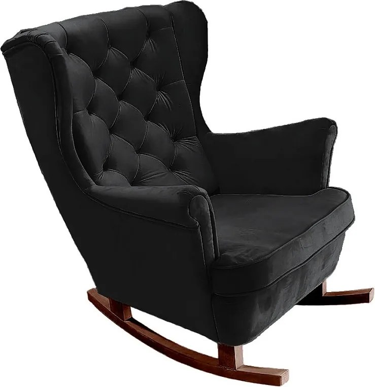 Fotel Relax z Tapicerowanym Siedzeniem i Podłokietnikami, Fotel TV 102x81x95cm Czarny_29861