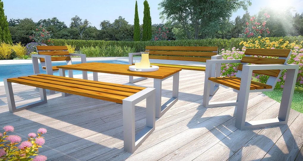 Ława ogrodowa w stylu loft 150x76x47 Tereza 4X