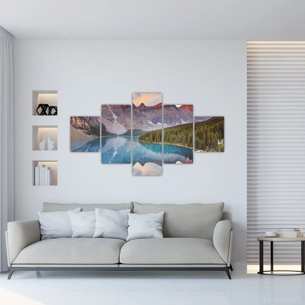 Obraz - Górski krajobraz Kanady (125x70 cm)