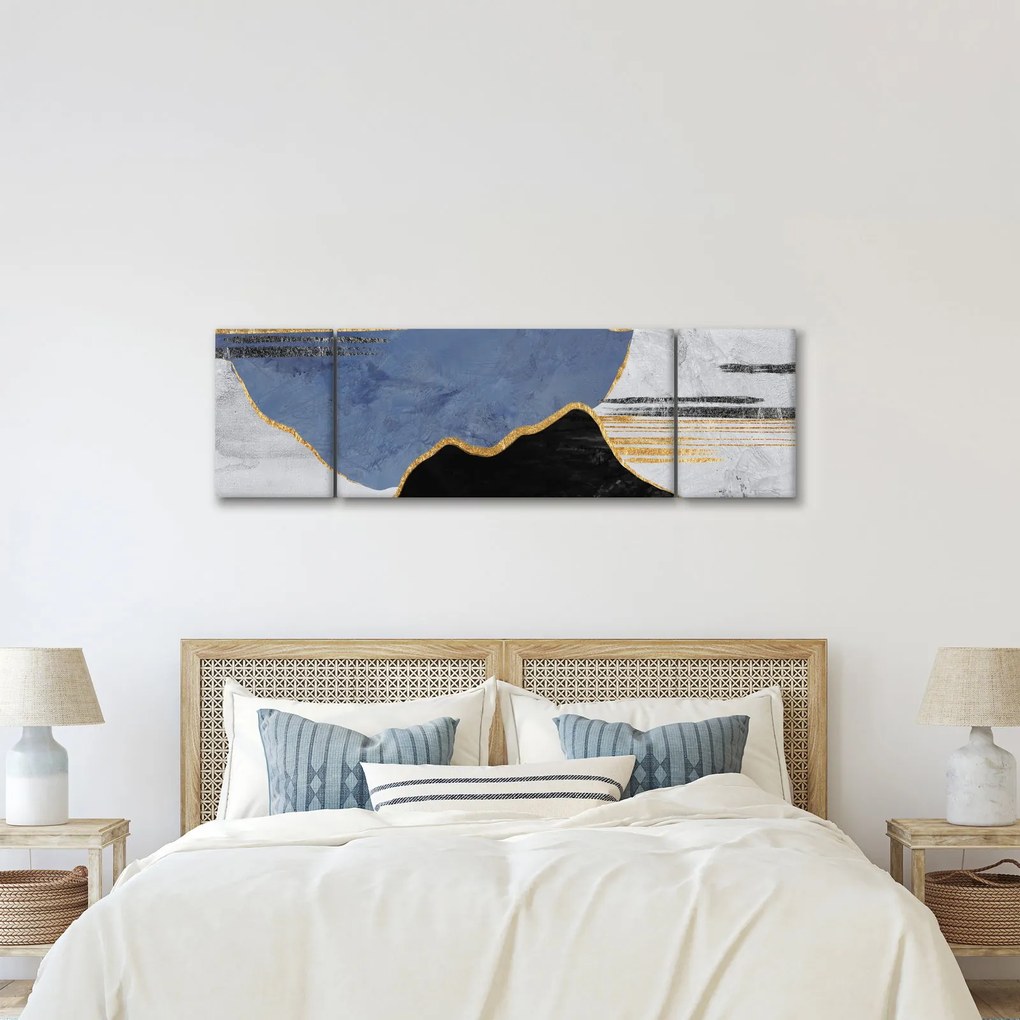 Obraz - Teksturowane kształty (170x50 cm)