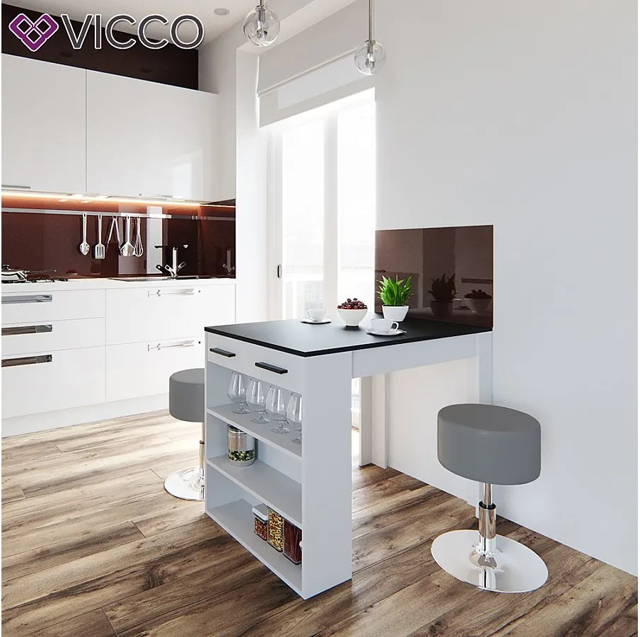 Zestaw stołowy do jadalni antracyt/biały 67x100x77.5 repose