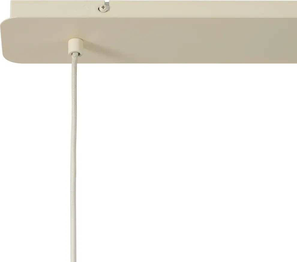 Lampa wisząca Japandi beżowa z materiałowym abażurem 2-źródła światła - Bida