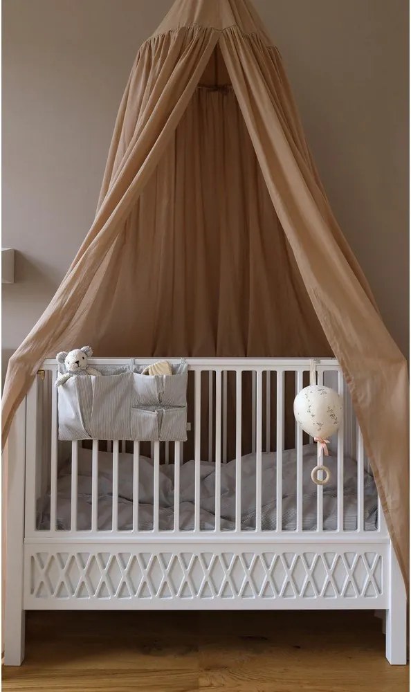 Jasnoniebieski organizer kieszonkowy na łóżeczko z bawełny organicznej 42 cm Classic Stripes Blue – Cam Cam Copenhagen