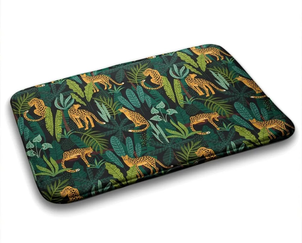Dywanik łazienkowy Dywanik łazienkowy Zwierzę Gepard Rośliny