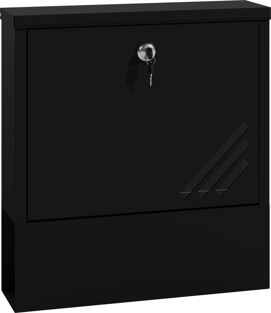 HOMCOM Skrzynka Pocztowa z Okienkiem, Montaż Ścienny, Zamykana, Odporna na Rdzę i Warunki Pogodowe, Szara