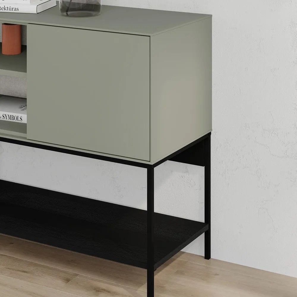 Zielono-czarna komoda 180x80x40 cm Amira – Marckeric