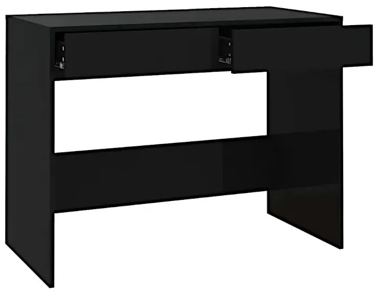 Czarne biurko z szufladami E8-C38