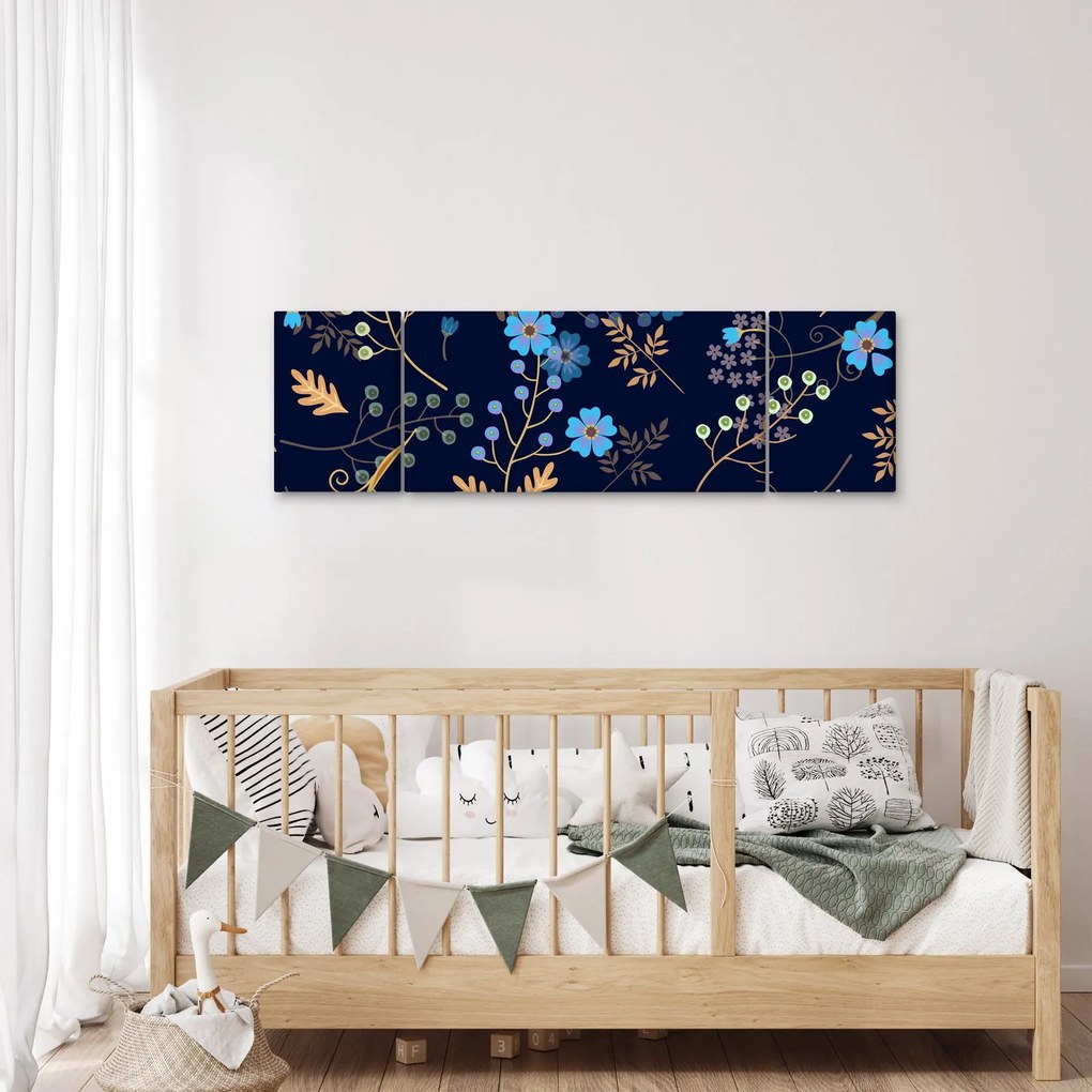 Obraz - Jesienne kwiaty (170x50 cm)
