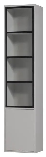 Jasnoszara witryna z litego drewna sosnowego 53x230 cm Basic – vtwonen