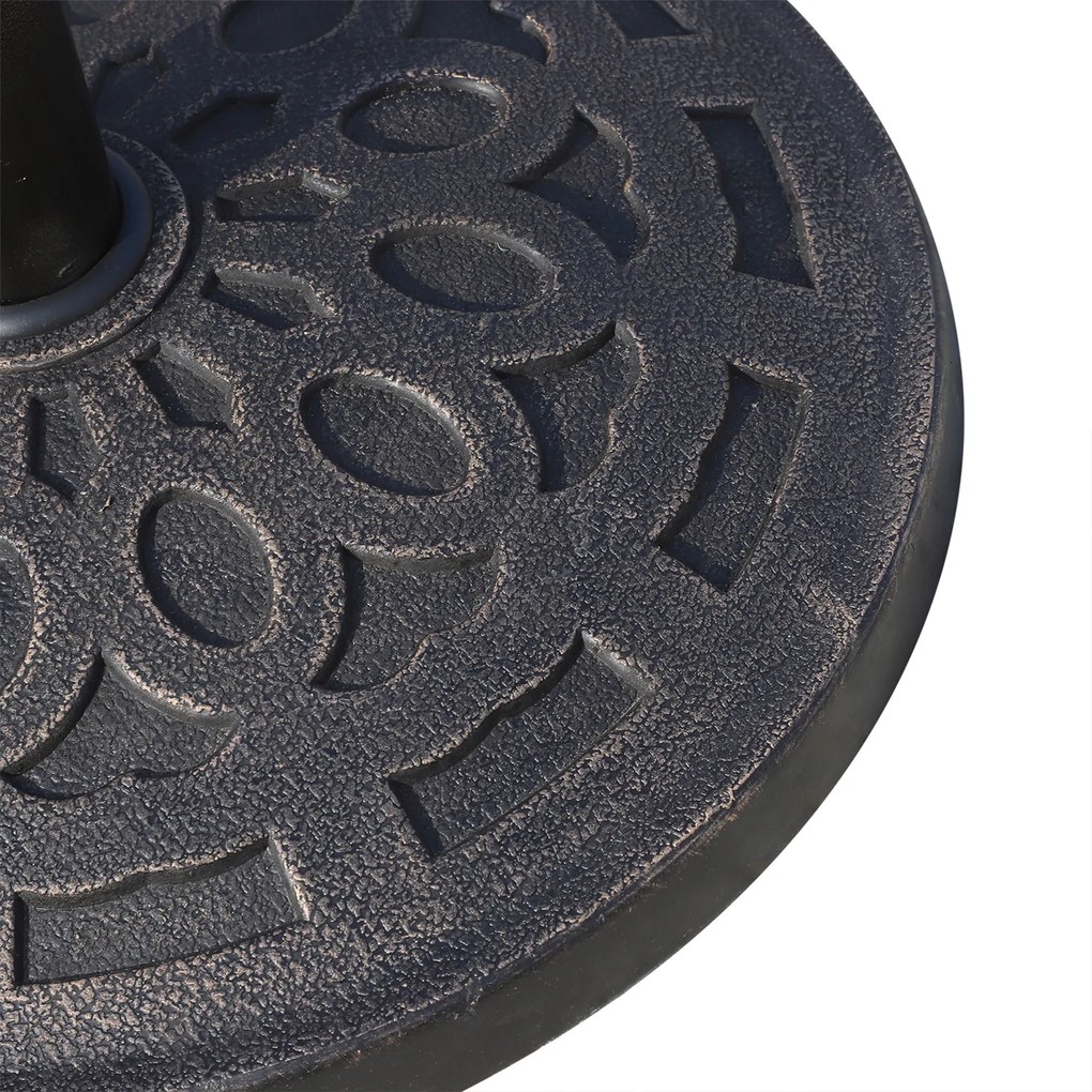 Outsunny Stojak Do Parasola 38 48mm Brązowy Podstawa Parasolowa 48 5x34cm Stabilna i Solidna | Aosom PL